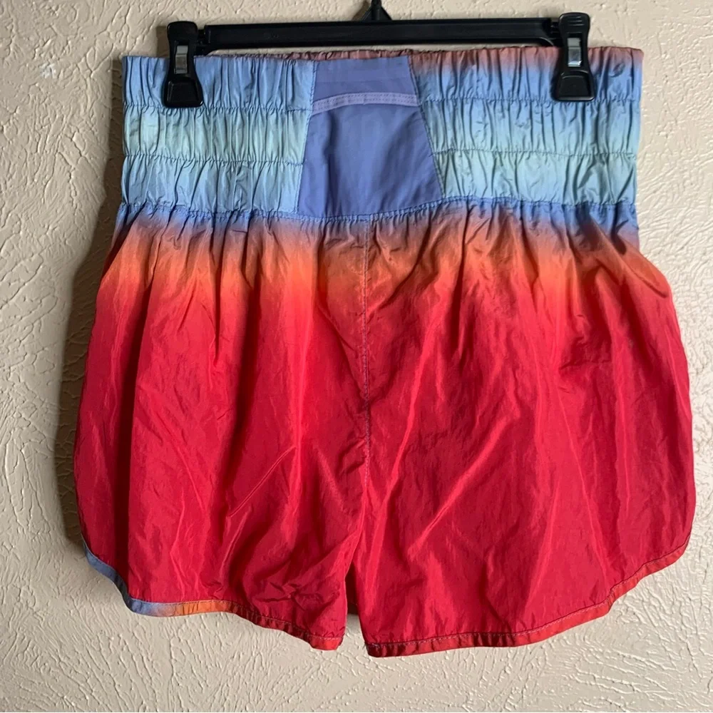 Free People‎ Movement The Way Home Running Shorts ombre blue red